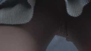 Beautiful girl in a short skirt